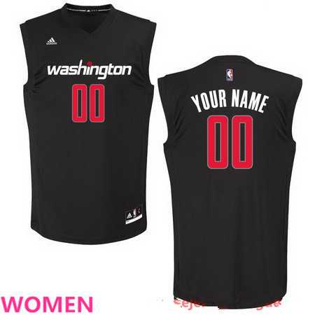 Women%27s Customized Washington Wizards Adidas Black Fashion Basketball Jersey->customized nba jersey->Custom Jersey